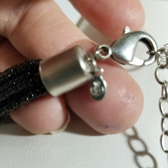 Premier multi layer seed bead necklace 14" w/4" ext.  1.1668 - Picture 2 of 8